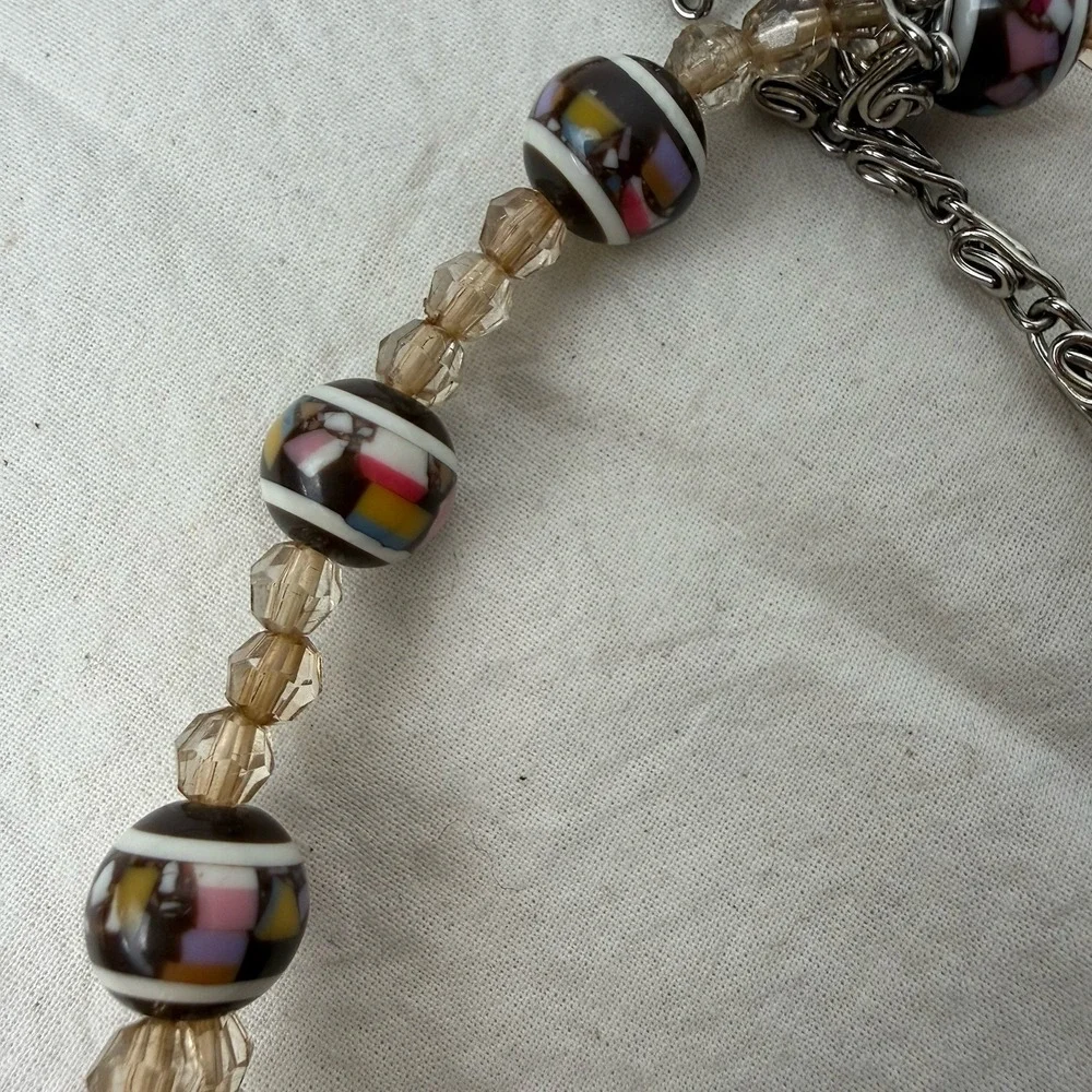Vtg Y2K Beaded Sequin Purse Evening Bag Top Handle Cross‎ Body Guess Collection
